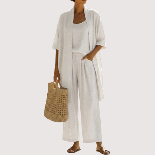 Isabella™ | Effortless Linen-Cotton Three-Piece Set