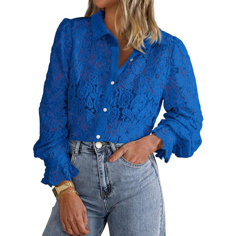 Susan - Chic Long Sleeve Button Down Blouse