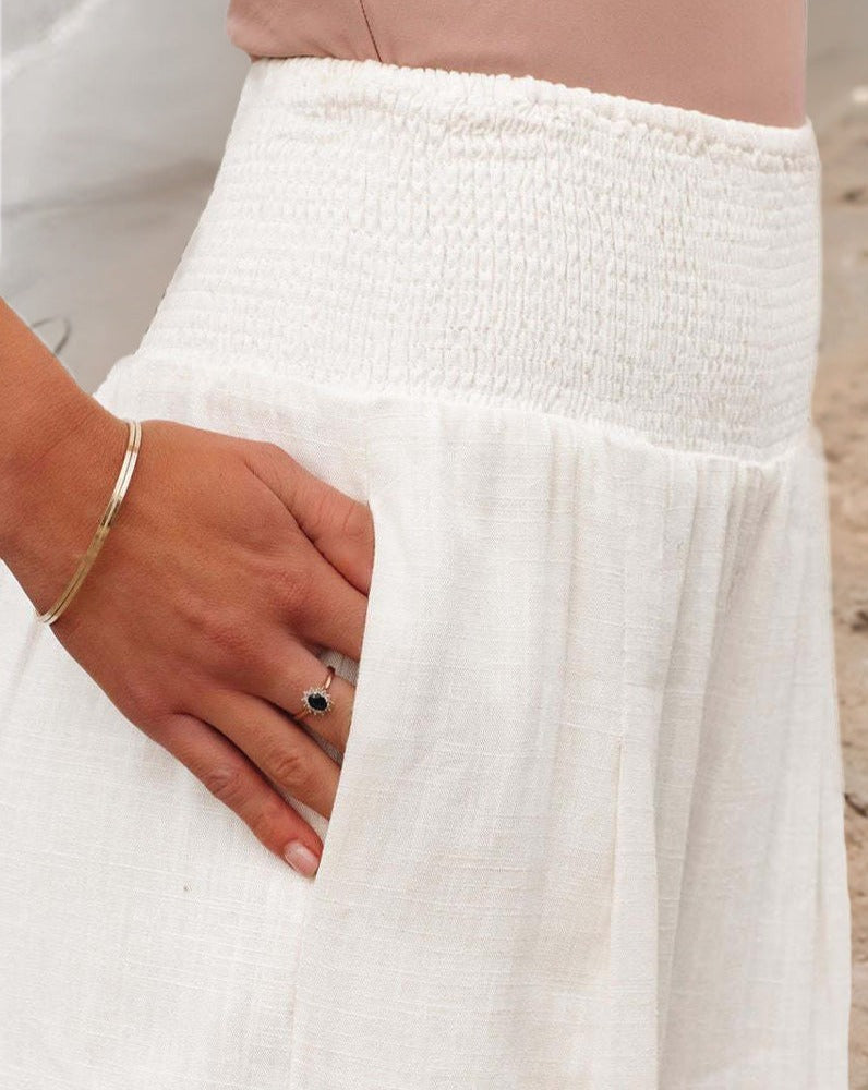 Lucia - High waist cotton pants