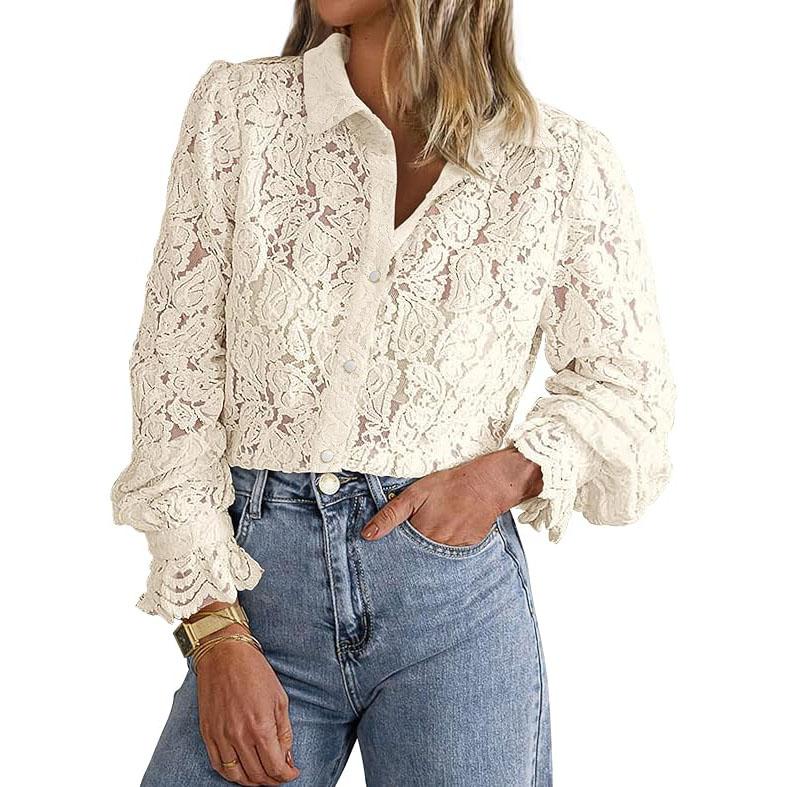 Susan - Chic Long Sleeve Button Down Blouse