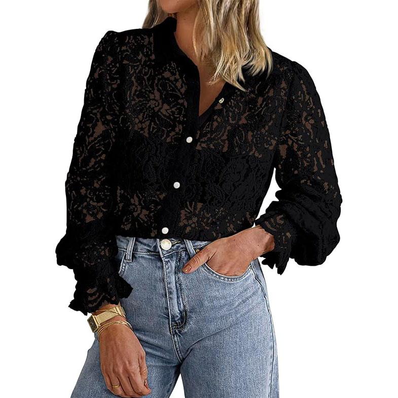 Susan - Chic Long Sleeve Button Down Blouse