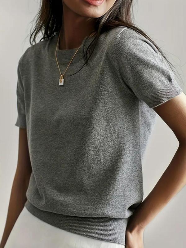 Ciela™ – Lightweight Short Sleeve Crewneck Pullover Top
