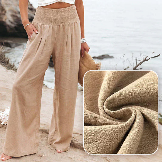 Lucia - High waist cotton pants