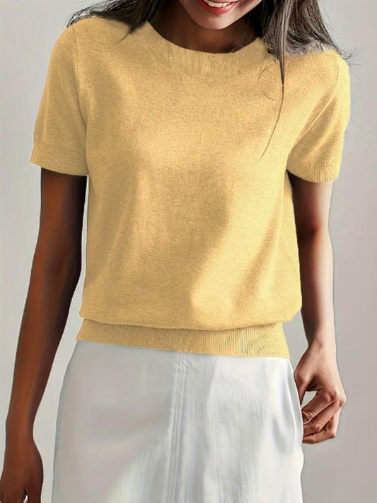 Ciela™ – Lightweight Short Sleeve Crewneck Pullover Top