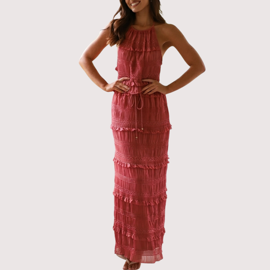 ANDREA™ – Elegant Summer Boho Halter Neck and Skirt Set