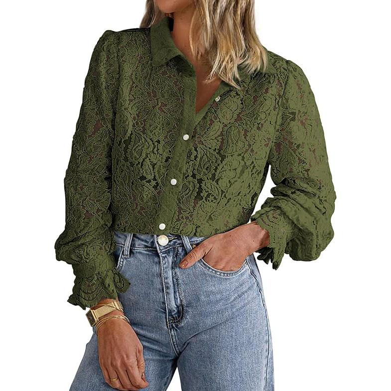 Susan - Chic Long Sleeve Button Down Blouse