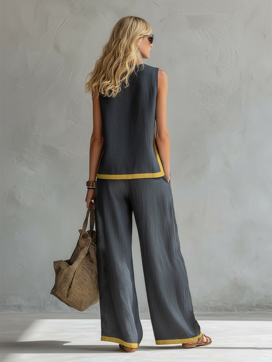 Leila - Elegant 2-Piece Set with Relaxed Fit and Refined Details