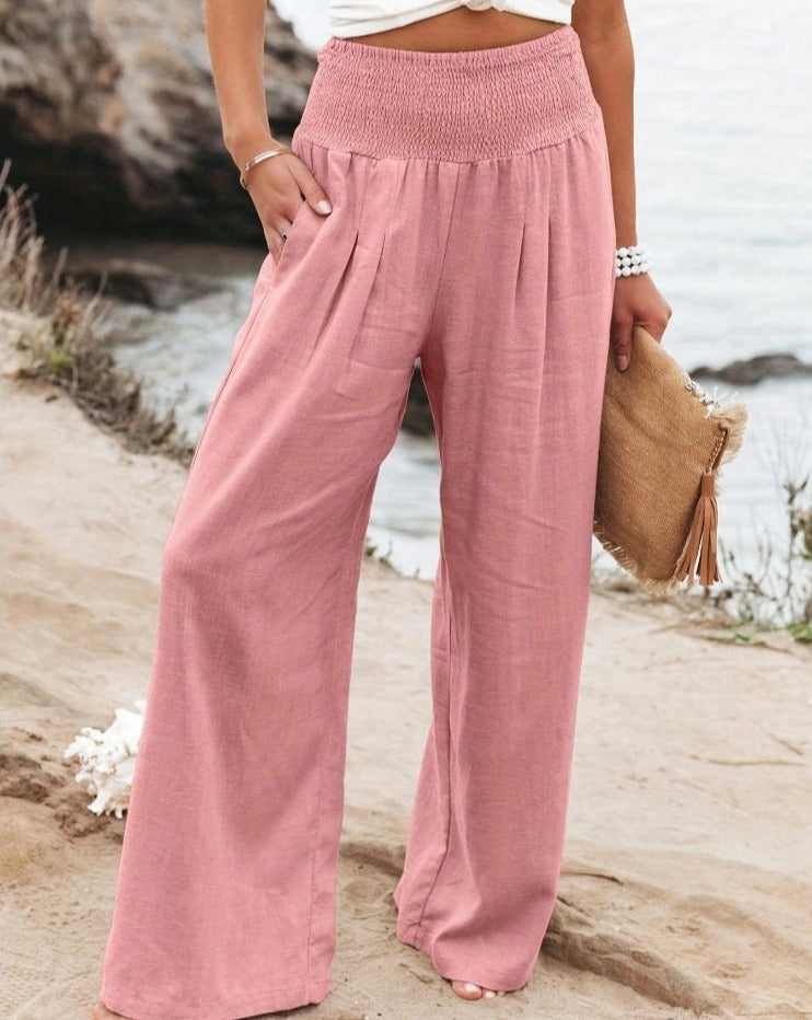Lucia - High waist cotton pants
