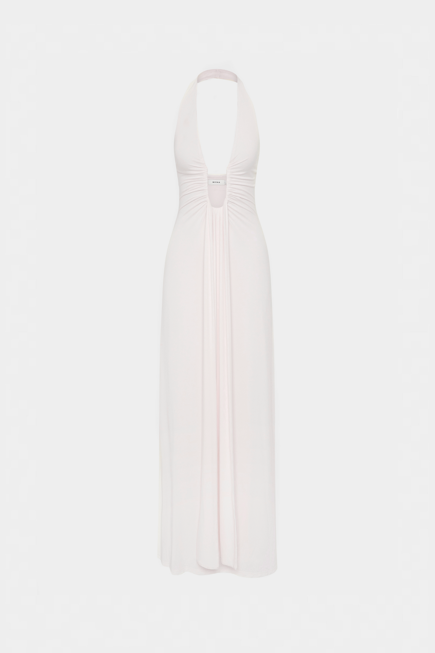 Celeste – Ivory Draped Maxi Dress