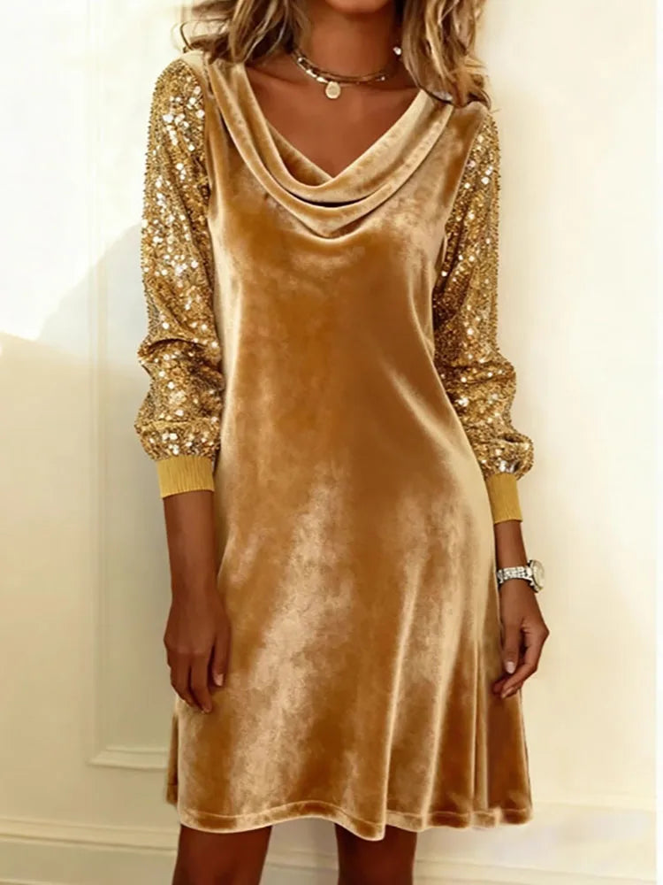 Claire – Festive Velvet Evening Dress