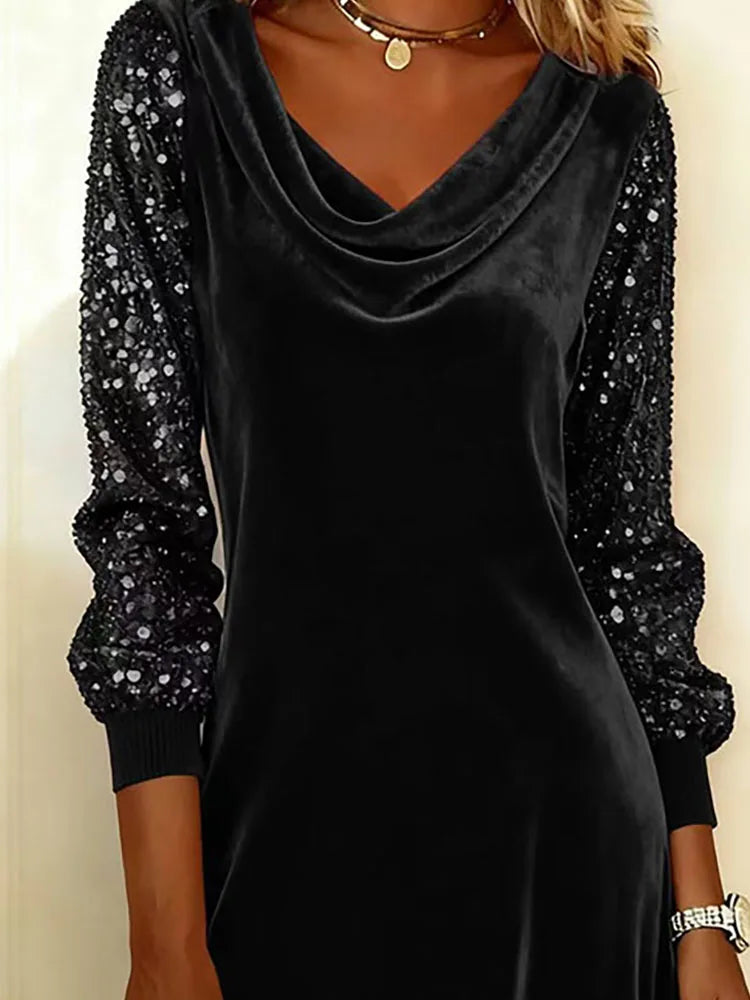 Claire – Festive Velvet Evening Dress