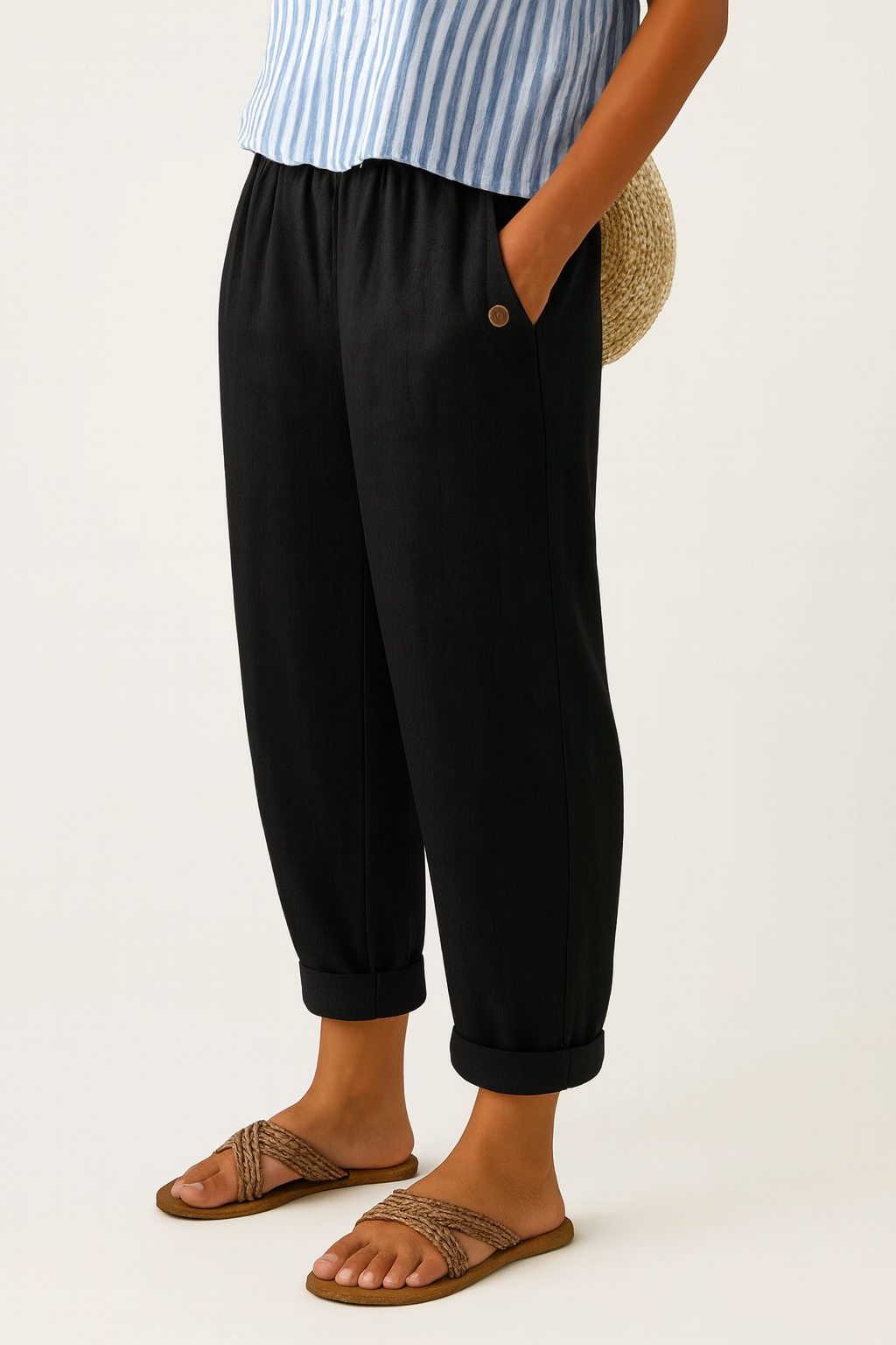 Romina - Timeless Linen-Cotton Trousers