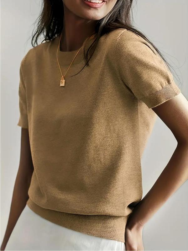 Ciela™ – Lightweight Short Sleeve Crewneck Pullover Top