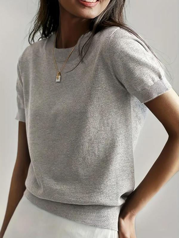 Ciela™ – Lightweight Short Sleeve Crewneck Pullover Top